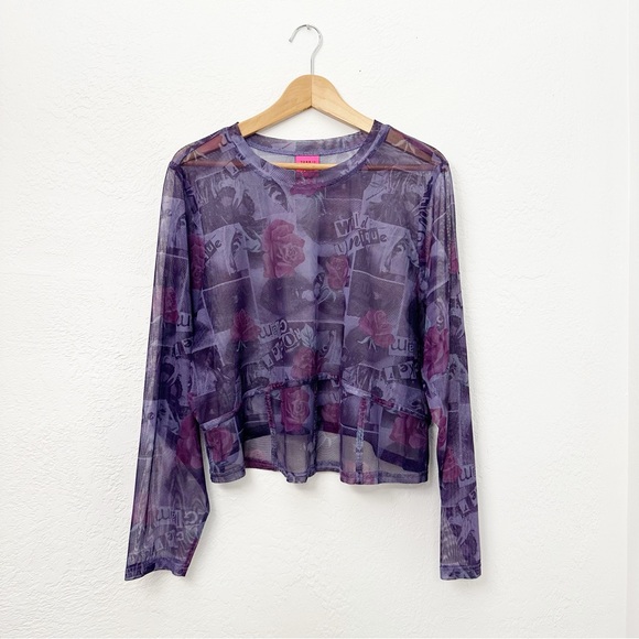 Betsey Johnson x Torrid Purple Mesh Top Size 4X - Picture 5 of 14